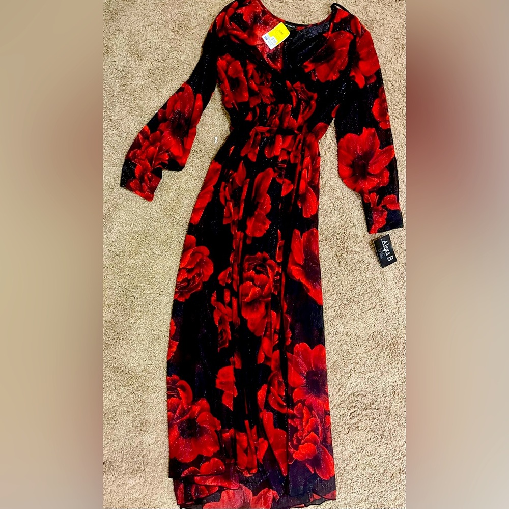 Beautiful floral shimmery maxi dress